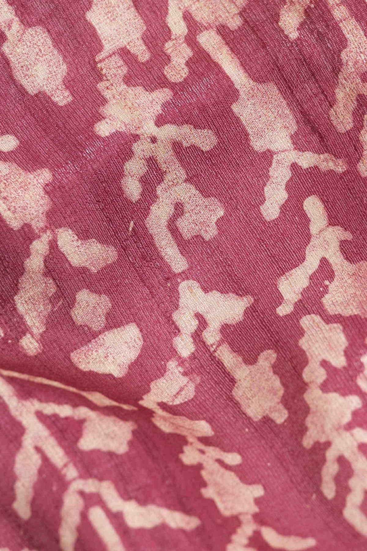 Maroon Tussar Silk Saree