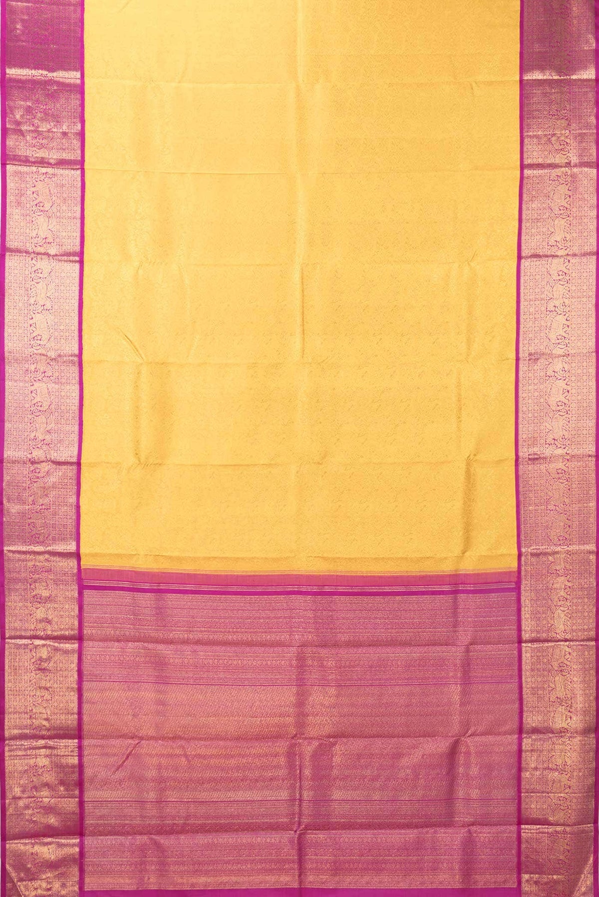 Mustard Dual Tone Kanchipuram Silk Saree