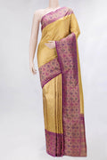 Pure Silk Pure Zari Gold Dual Tone Kanjivaram Saree