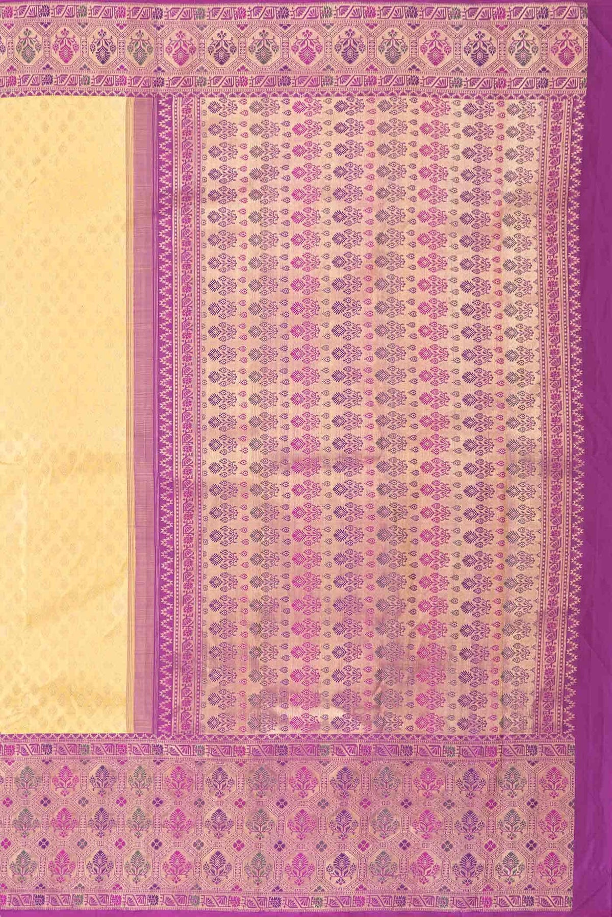 Pure Silk Pure Zari Gold Dual Tone Kanjivaram Saree