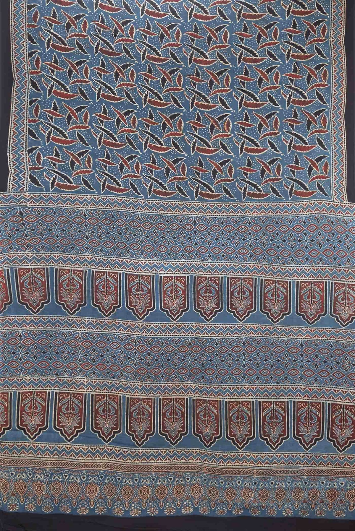 Blue Dual Tone Satin Silk Saree