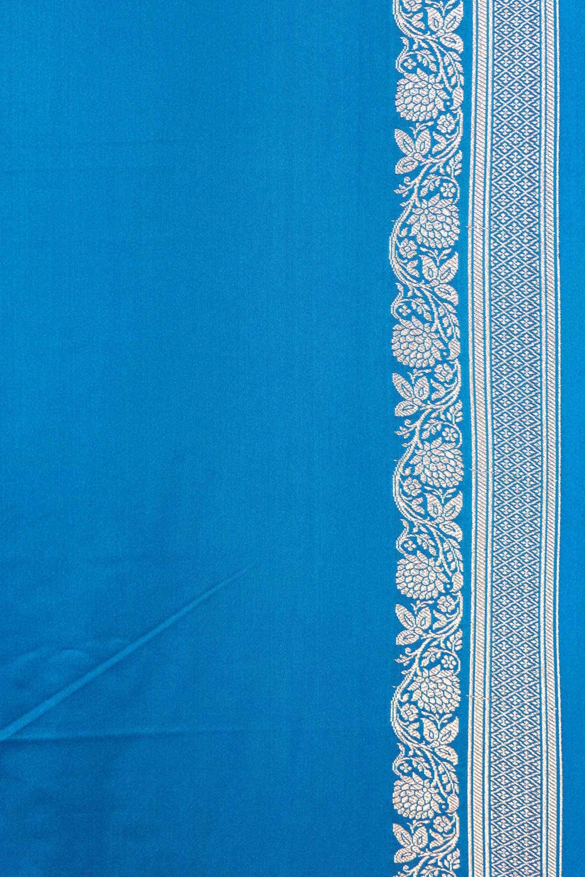Sky Blue Dual Tone Blended Banarasi Silk Saree