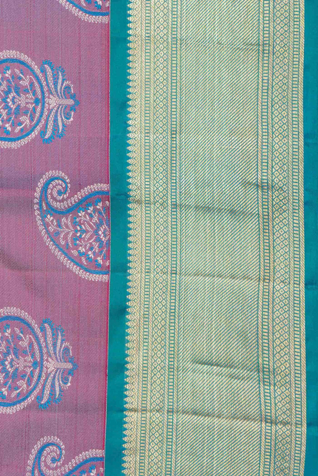 Pink Dual Tone Kanjivaram Silk Saree