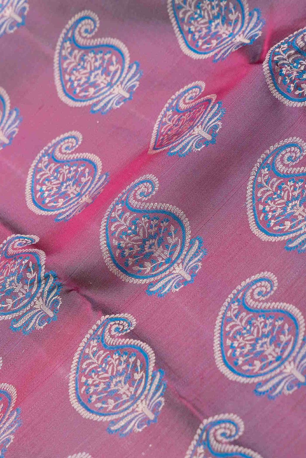 Pink Dual Tone Kanjivaram Silk Saree