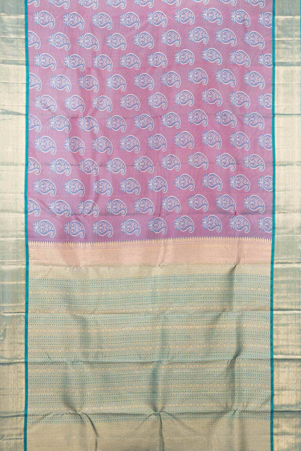 Pink Dual Tone Kanjivaram Silk Saree