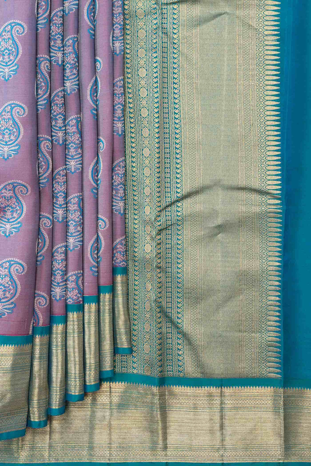 Pink Dual Tone Kanjivaram Silk Saree