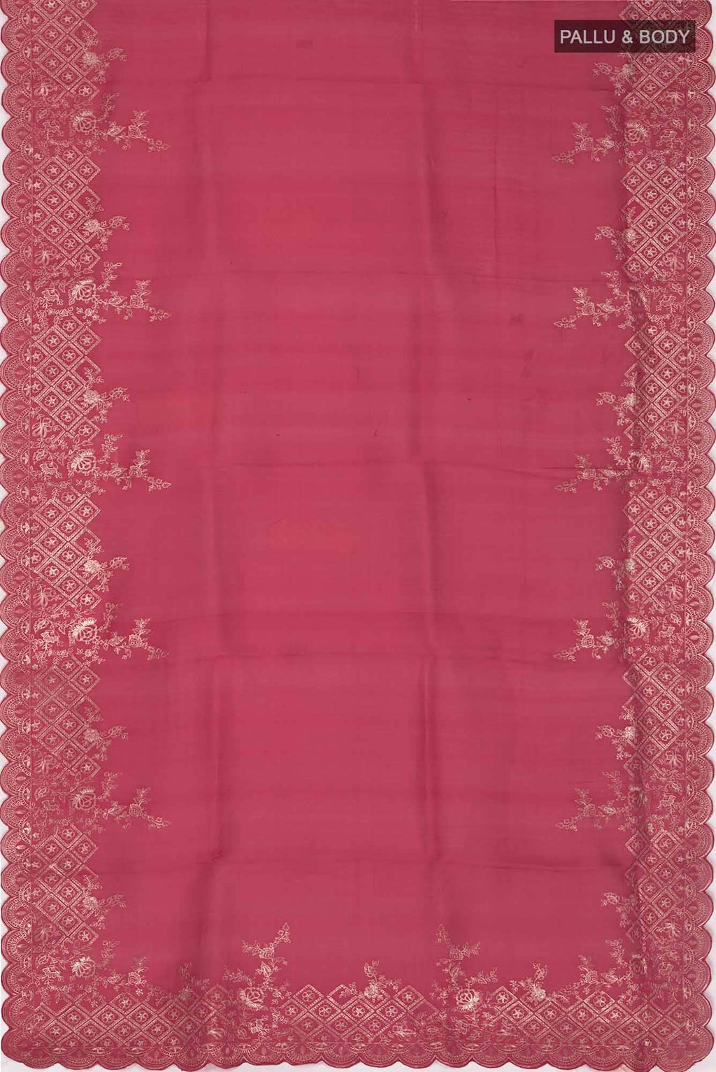 Maroon Organza Silk Saree