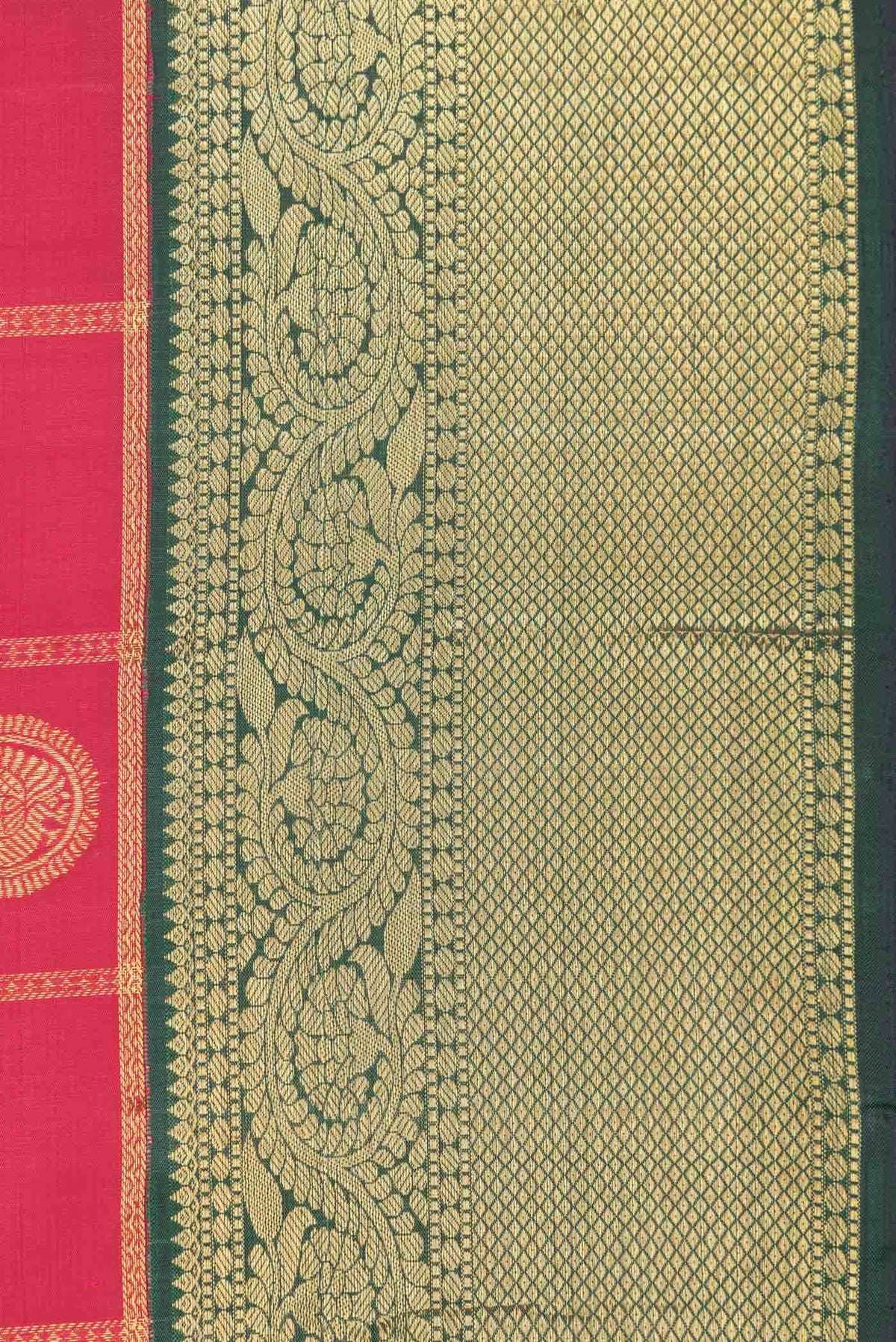Dark Pink Dual Tone Kanchipuram Silk Saree