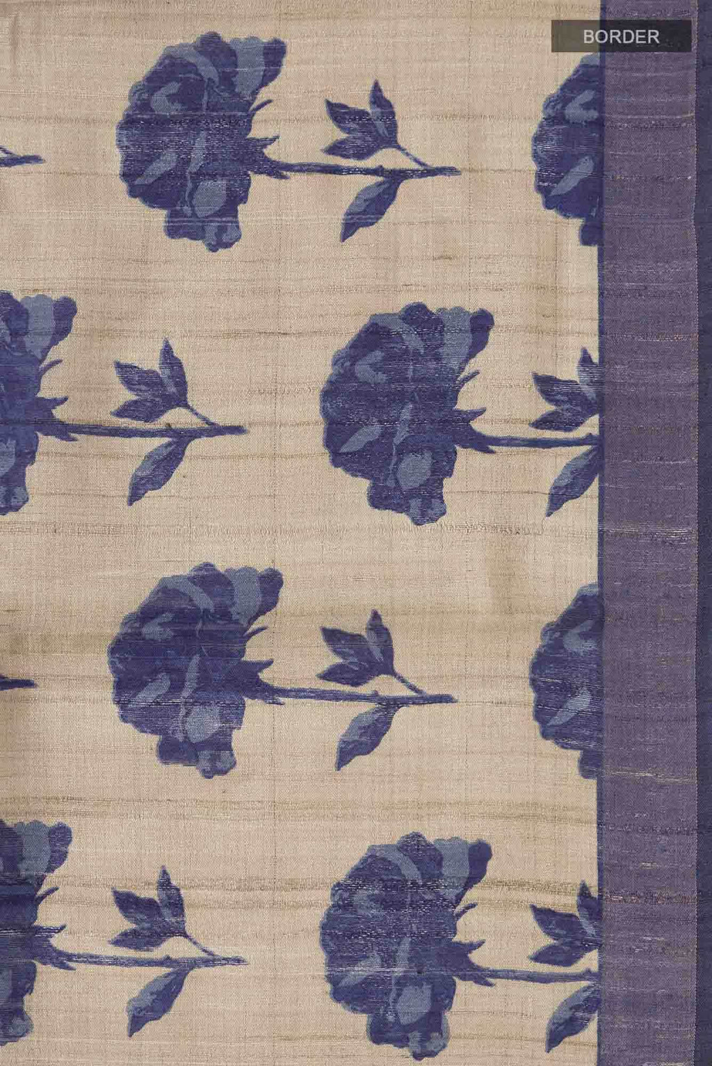 Grey Bhagalpuri Tussar Silk Saree