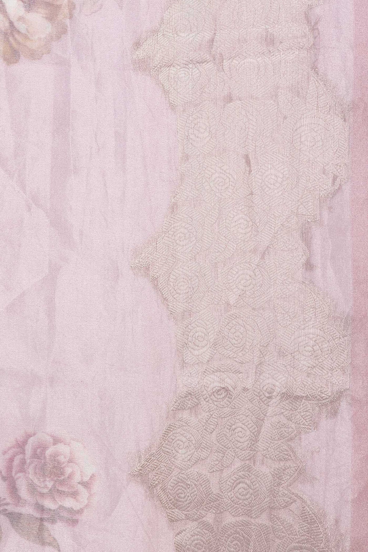 Pink Dual Tone Organza Silk Saree