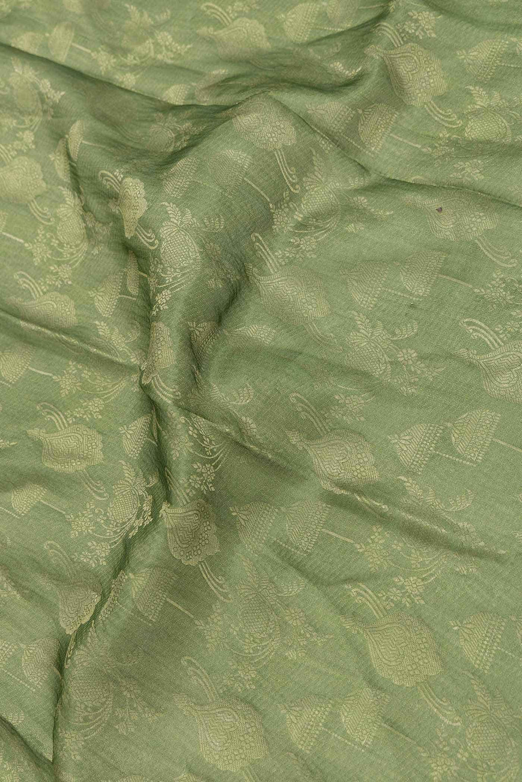 Green Dual Tone Tussar Silk Saree