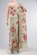 Light Green Bhagalpuri Tussar Silk Saree