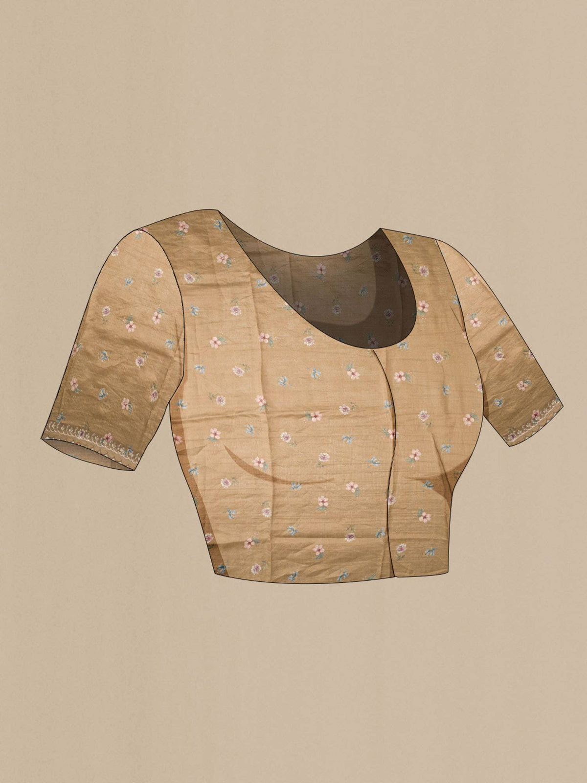 Brown Bhagalpuri Tussar Silk Saree