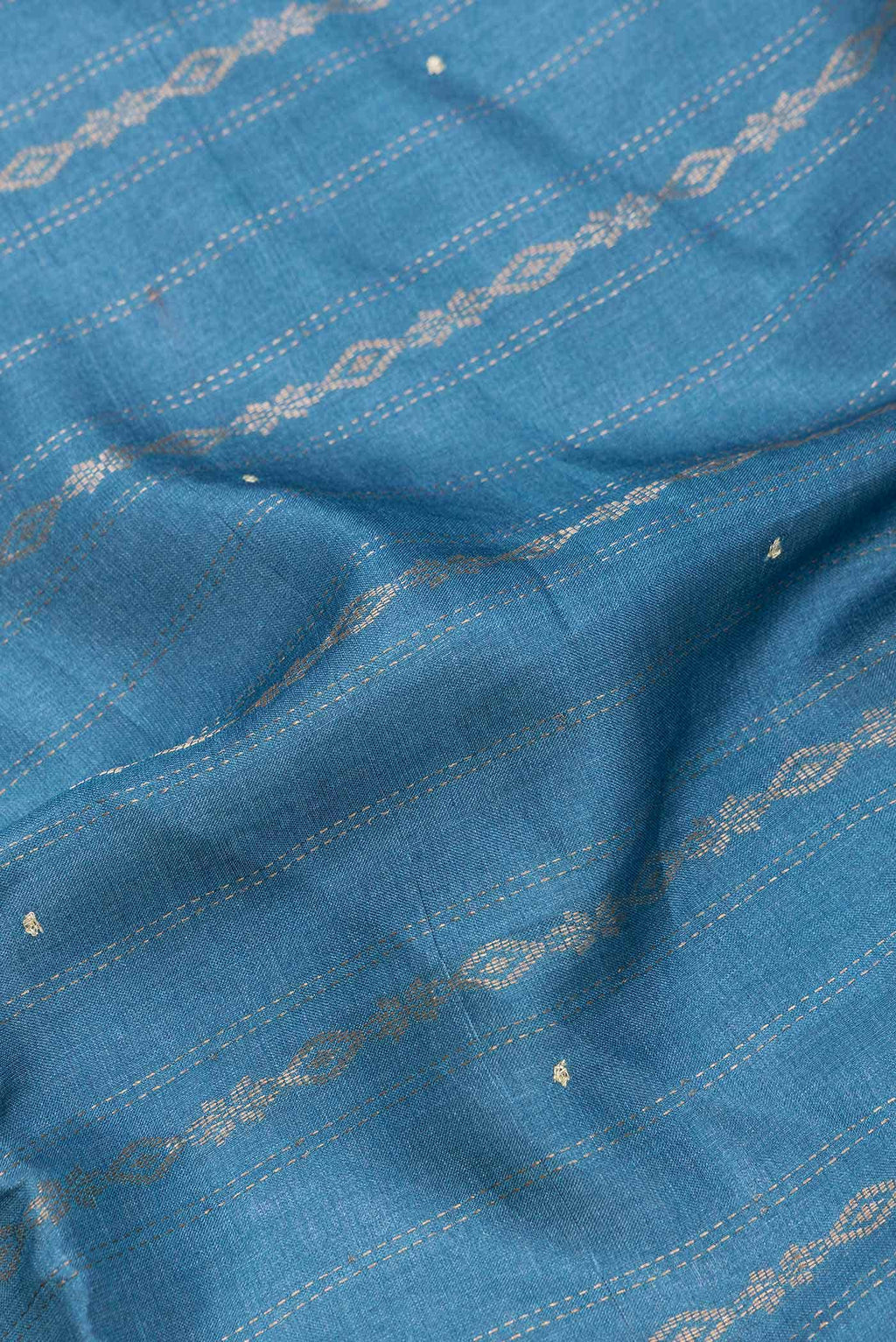 Blue Tussar Silk Saree
