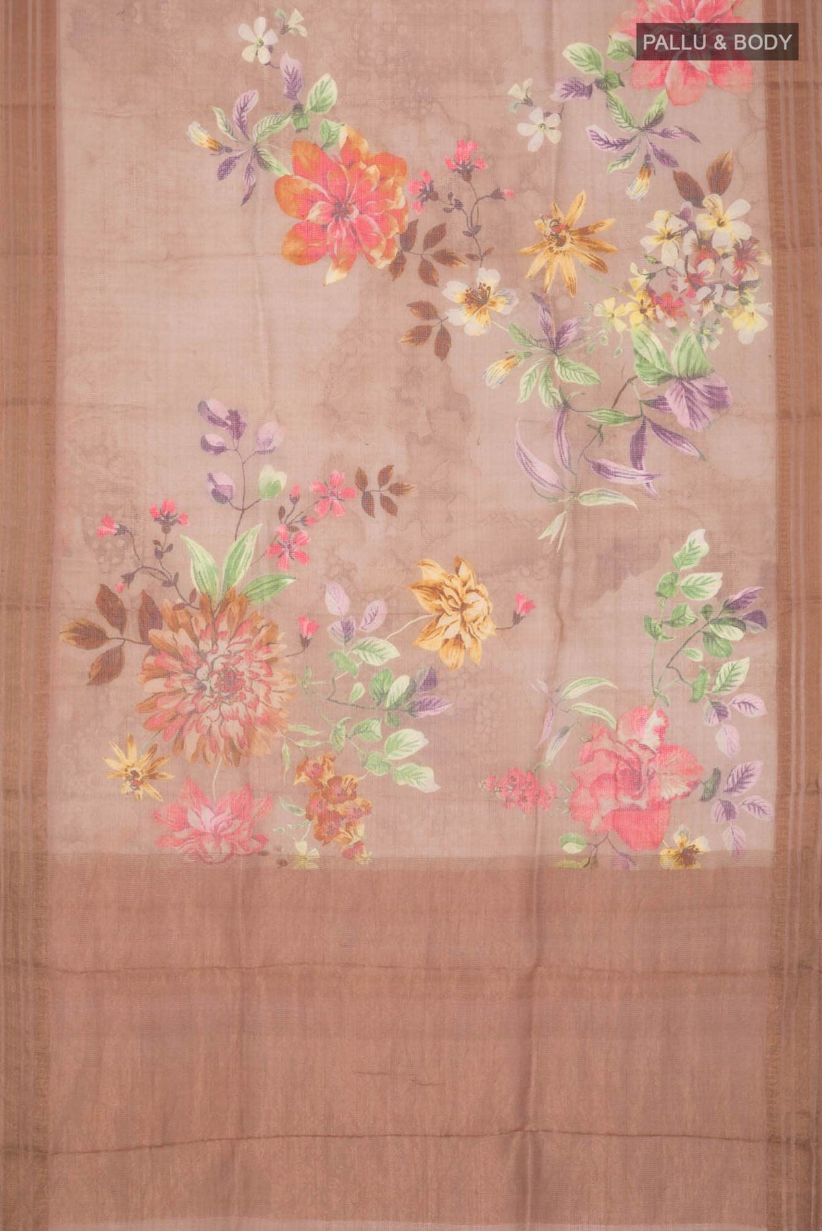 Beige Kota Silk Saree