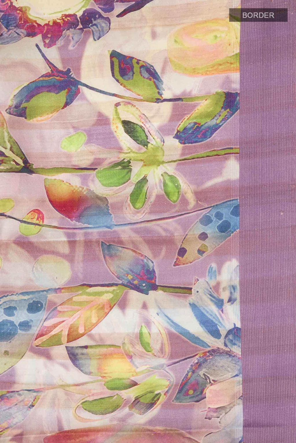 Lavender Bhagalpuri Tussar Silk Saree