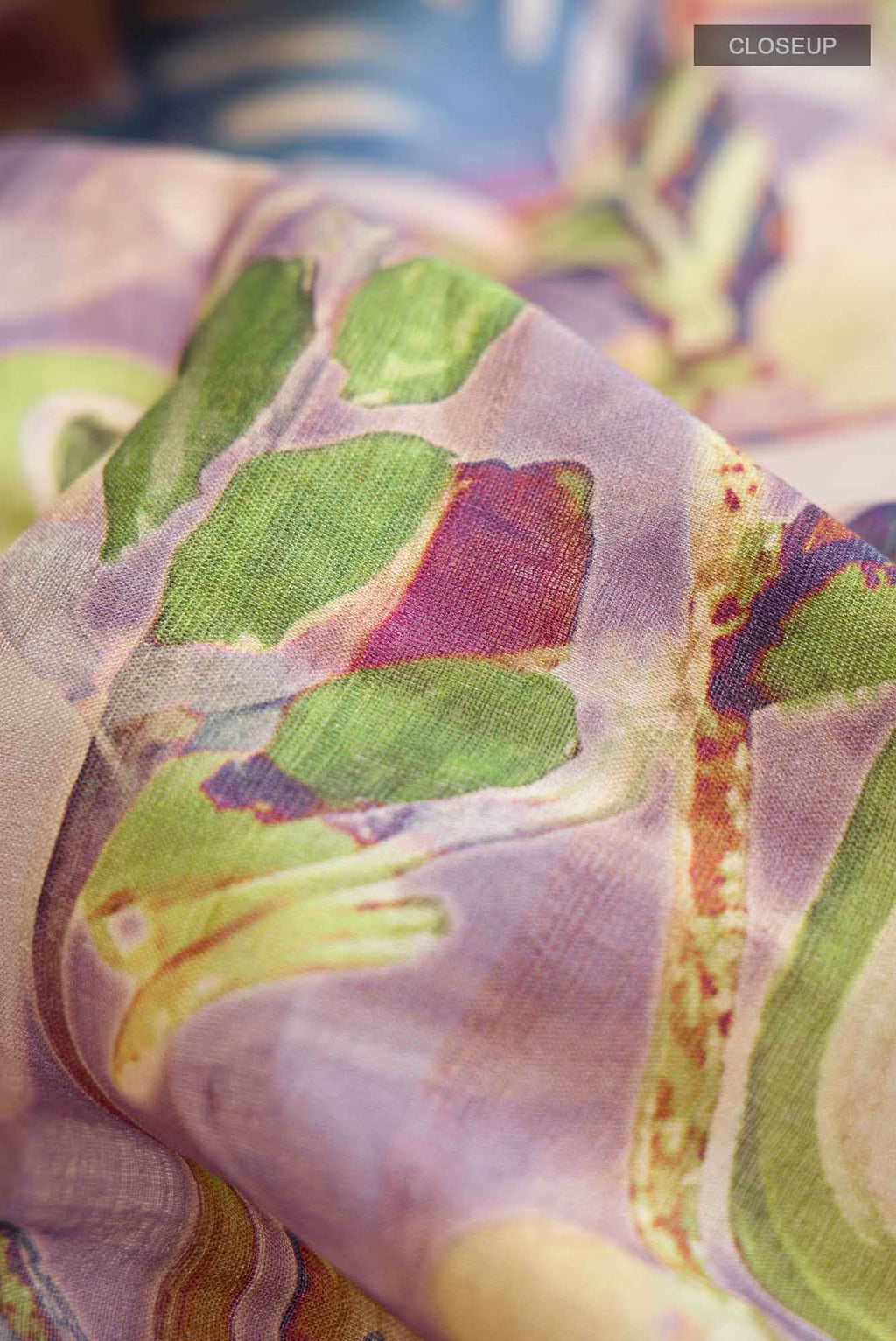 Lavender Bhagalpuri Tussar Silk Saree