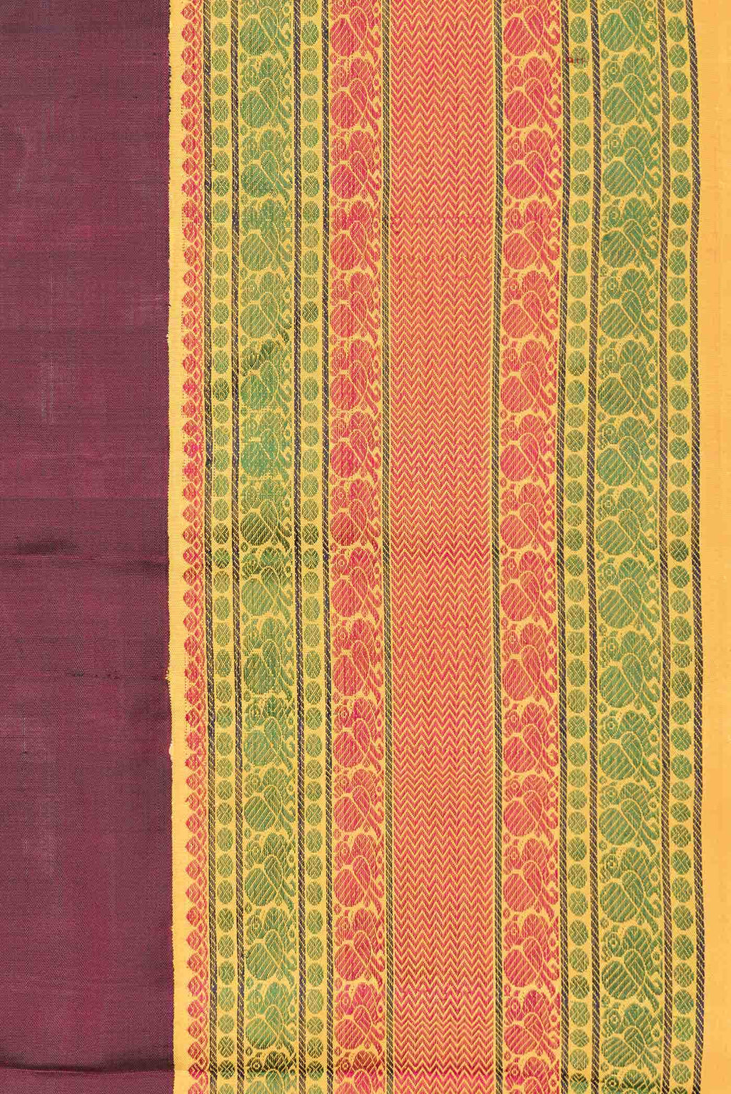 Maroon Dual Tone Kanjivaram Silk Saree