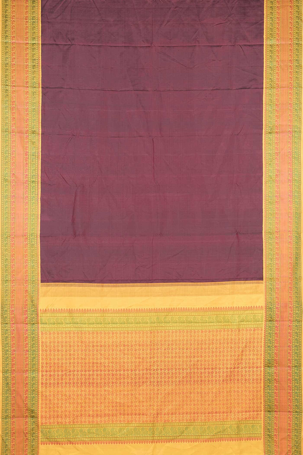 Maroon Dual Tone Kanjivaram Silk Saree
