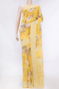 Yellow Dual Tone Tussar Silk Saree