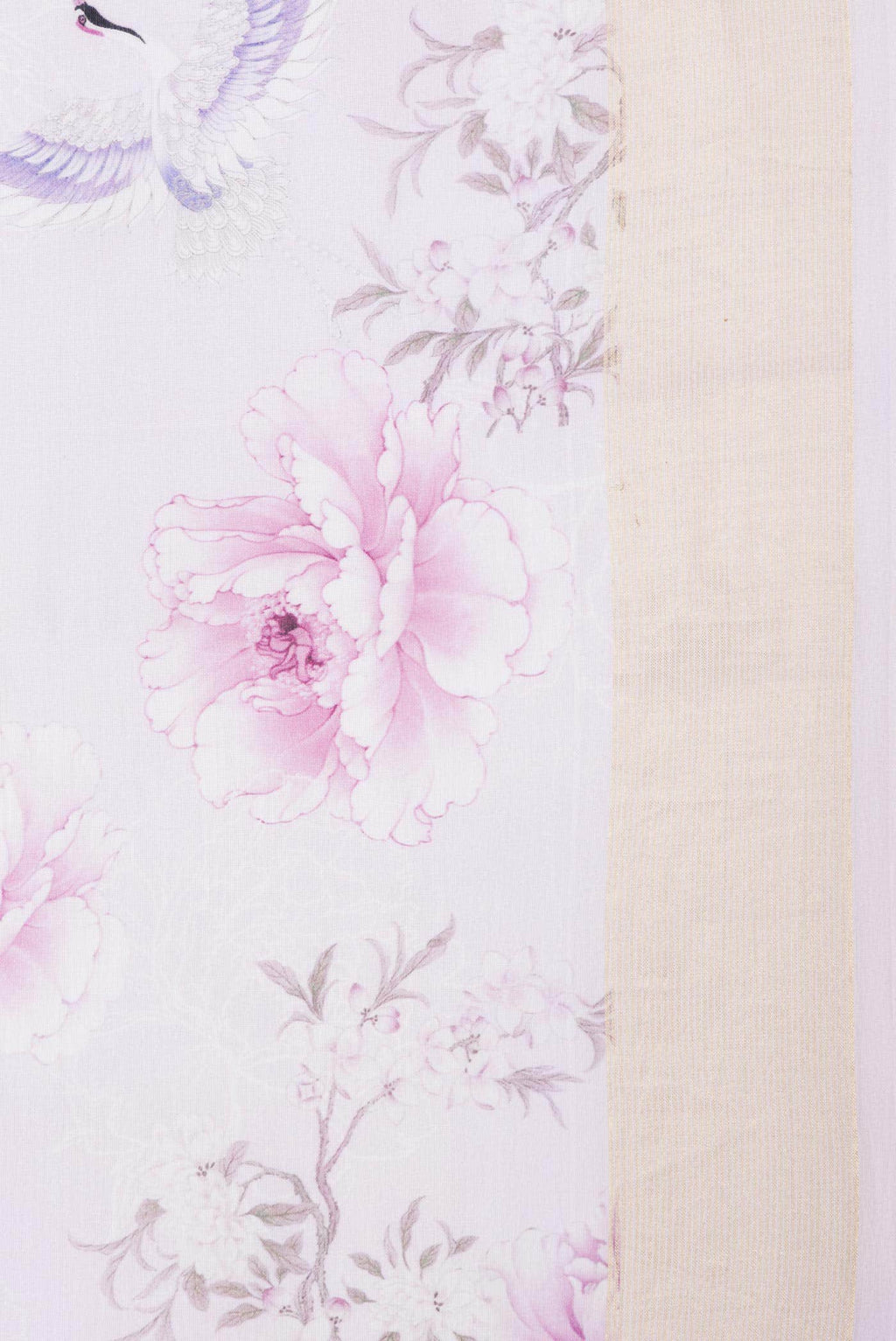 Pink Linen Saree