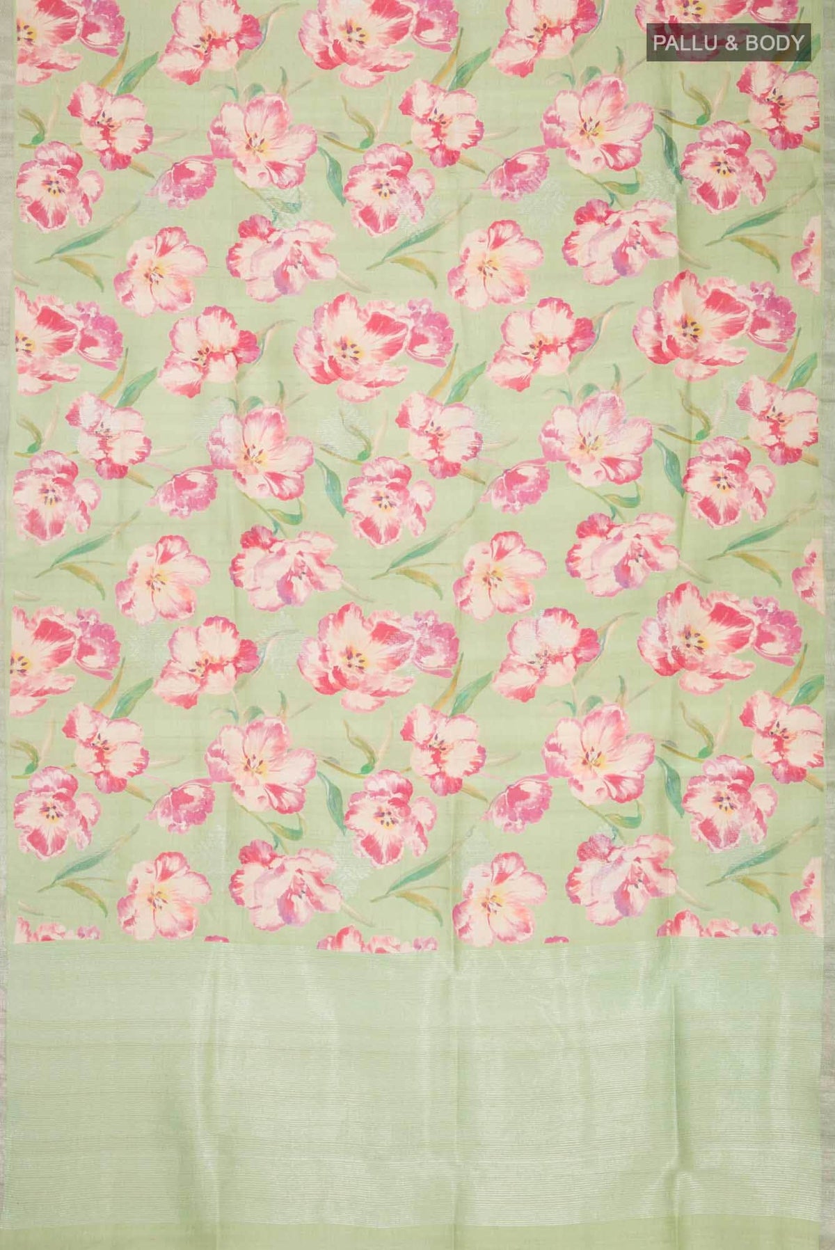 Green Tussar Silk Saree