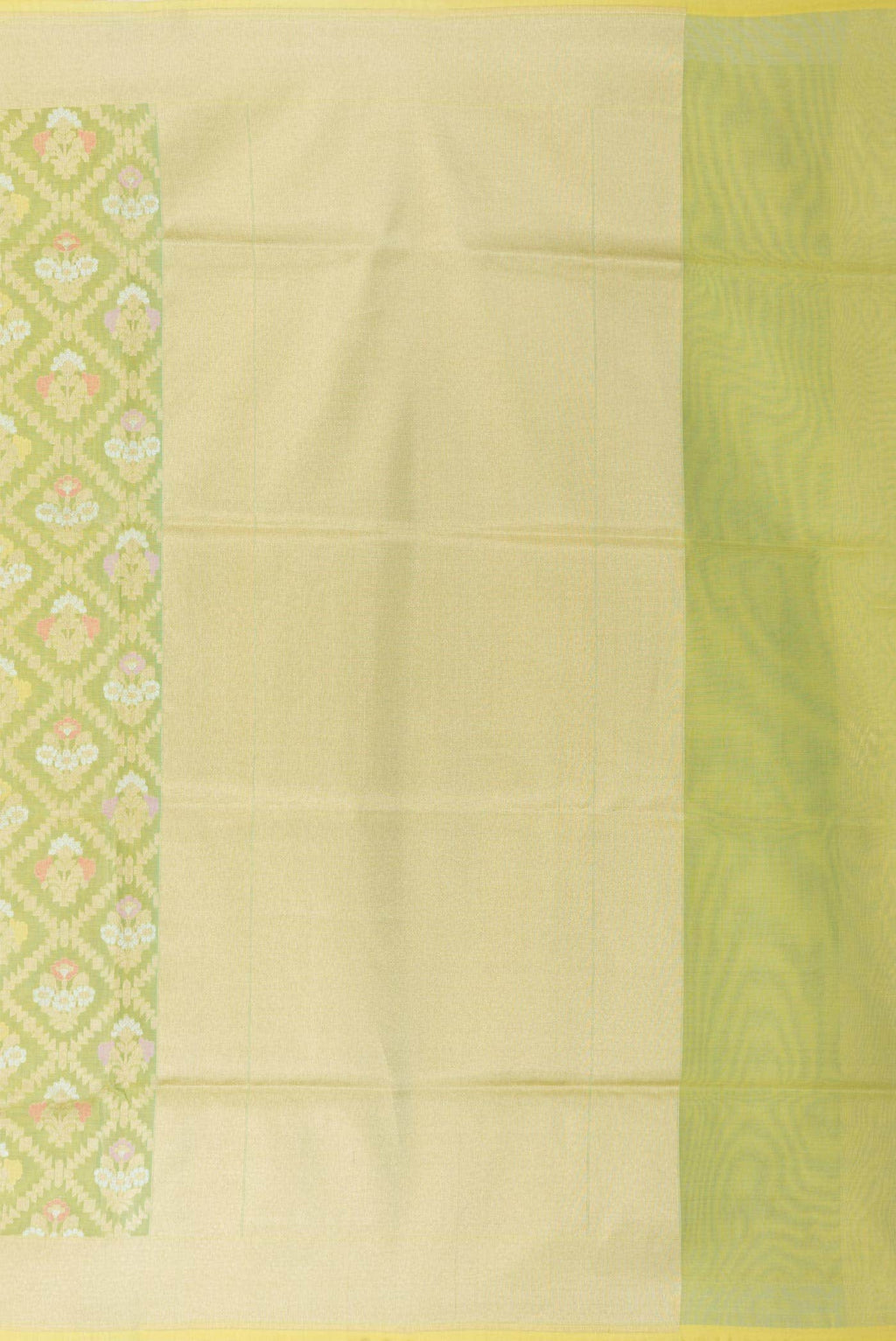 Pista Green Dual Tone Banarasi Silk Saree