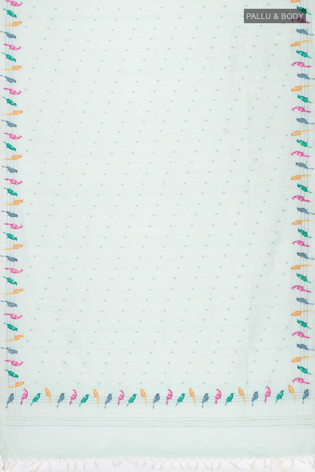 Sea Green Chanderi Silk Cotton Saree