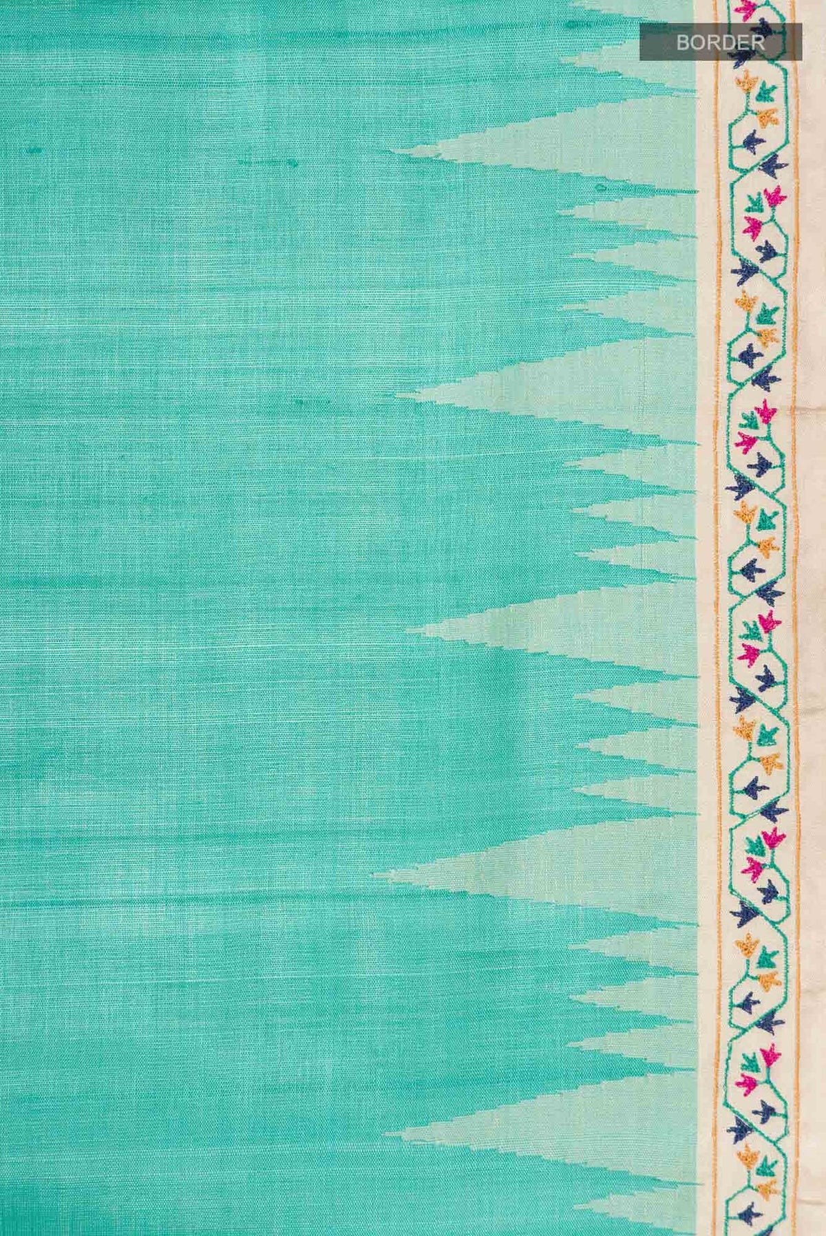Green Bhagalpuri Tussar Silk Saree