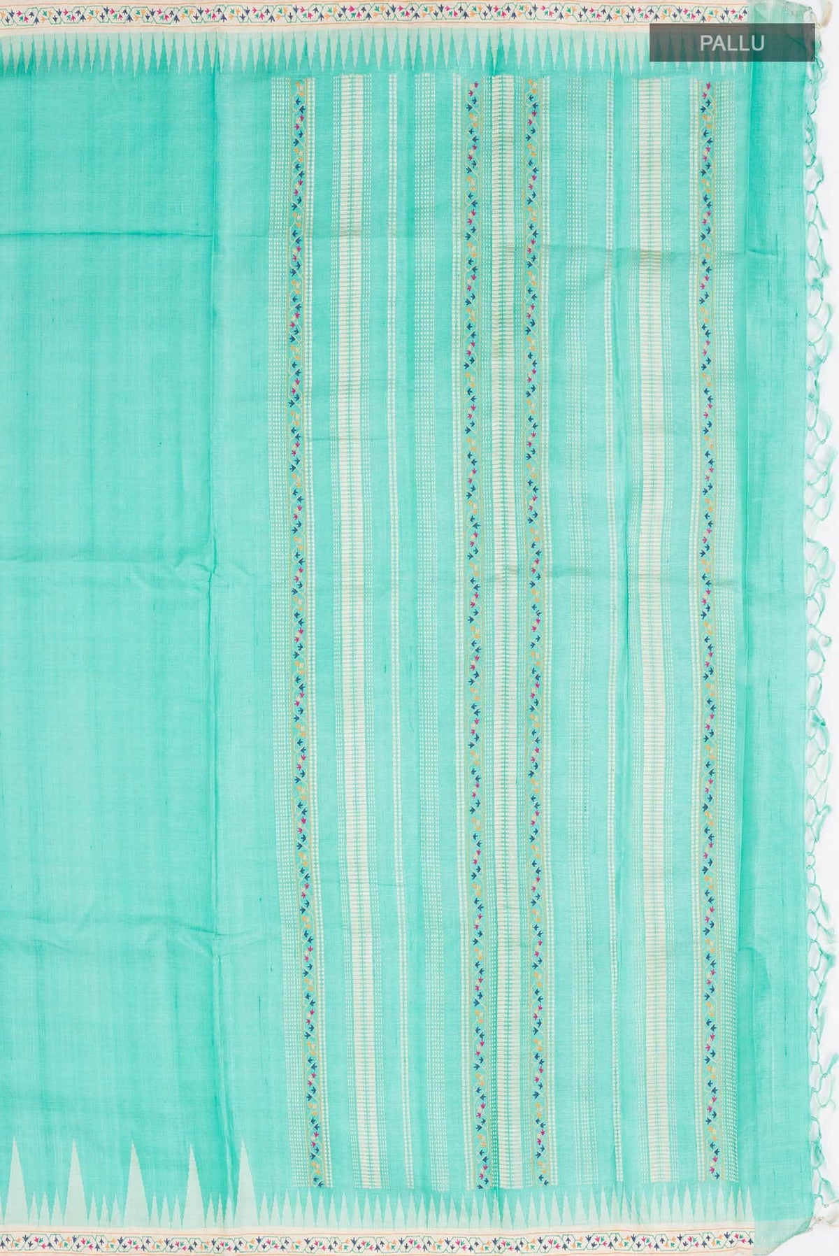 Green Bhagalpuri Tussar Silk Saree
