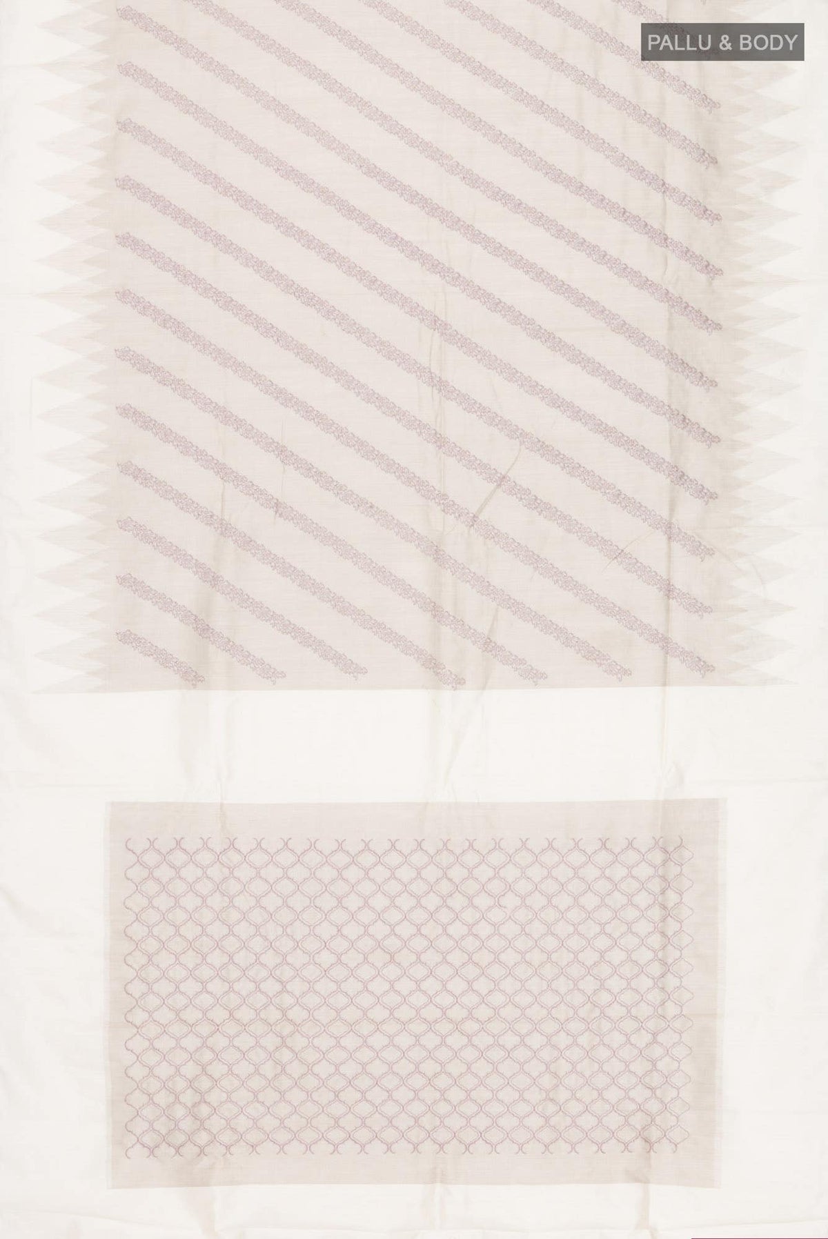 Beige Bhagalpuri Tussar Silk Saree