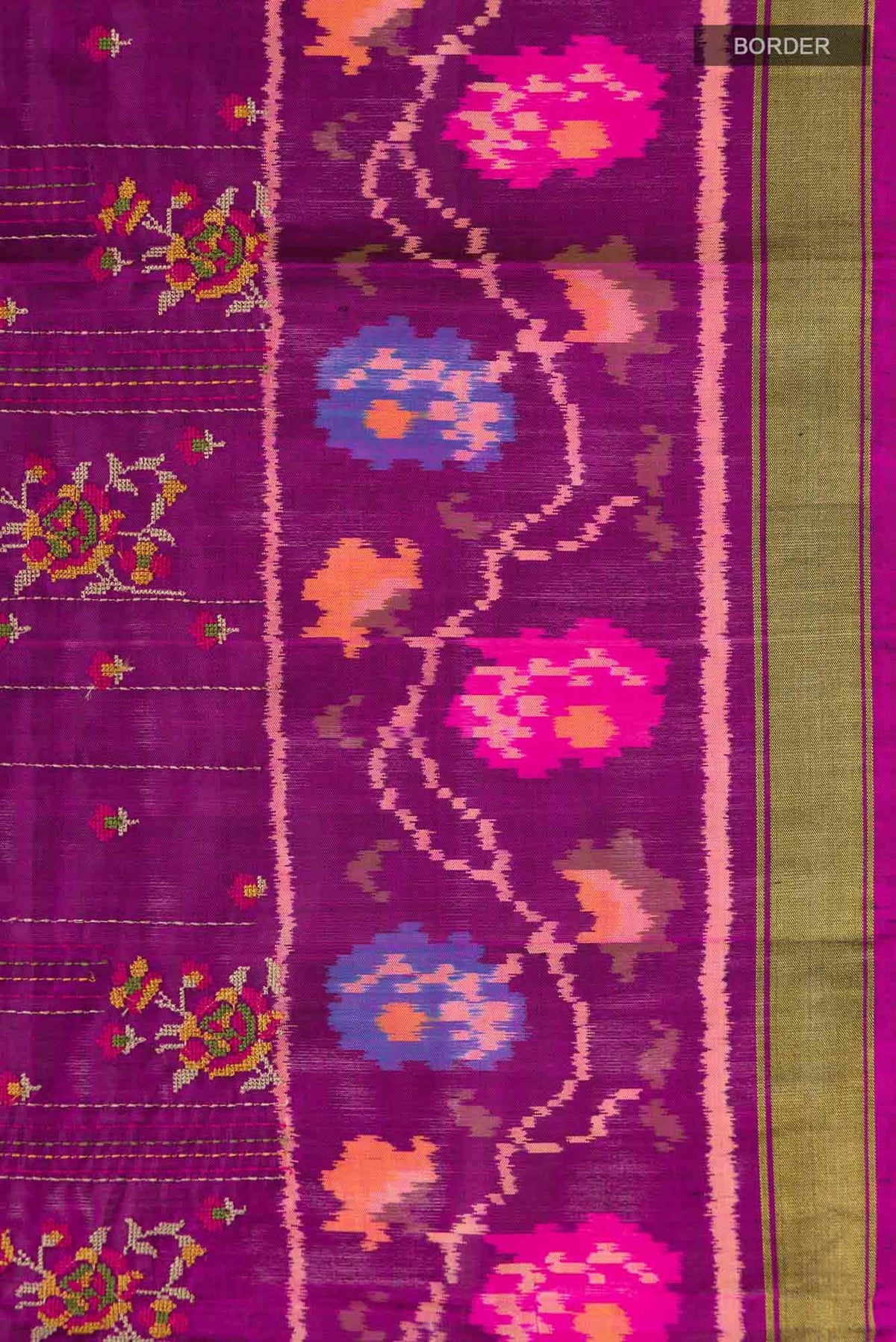 Purple Pochampally Silk Saree