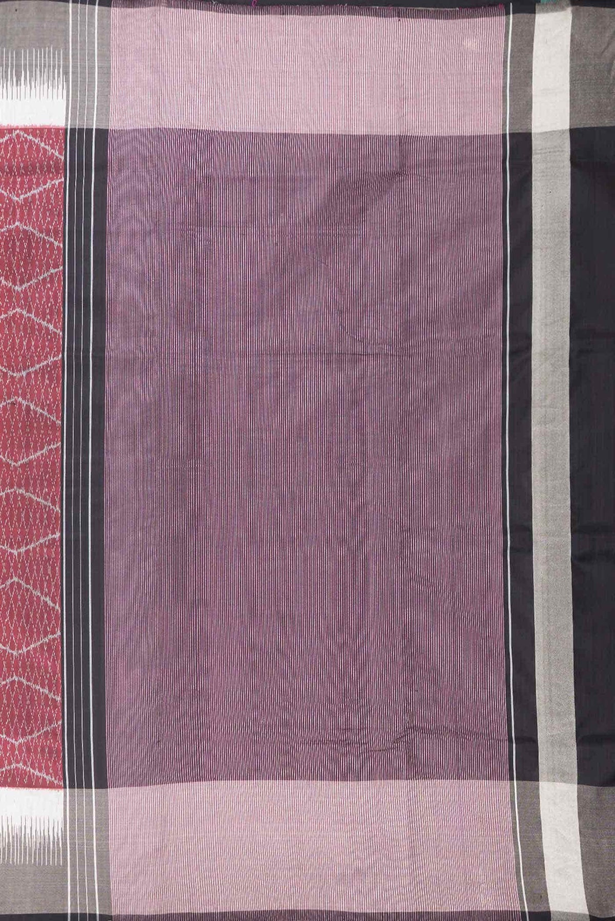 Pure Silk Pure Zari Maroon Dual Tone Double Ikat Saree