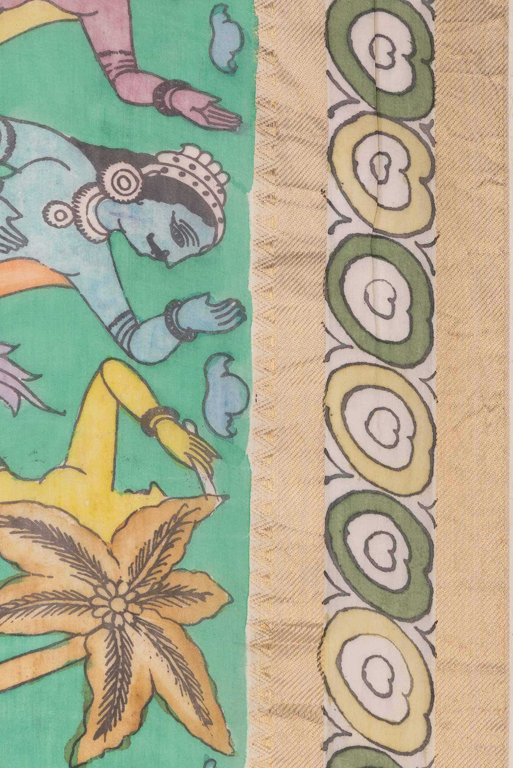 Sea Green Dual Tone Tussar Silk Saree