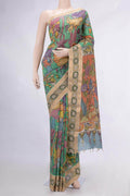 Sea Green Dual Tone Tussar Silk Saree