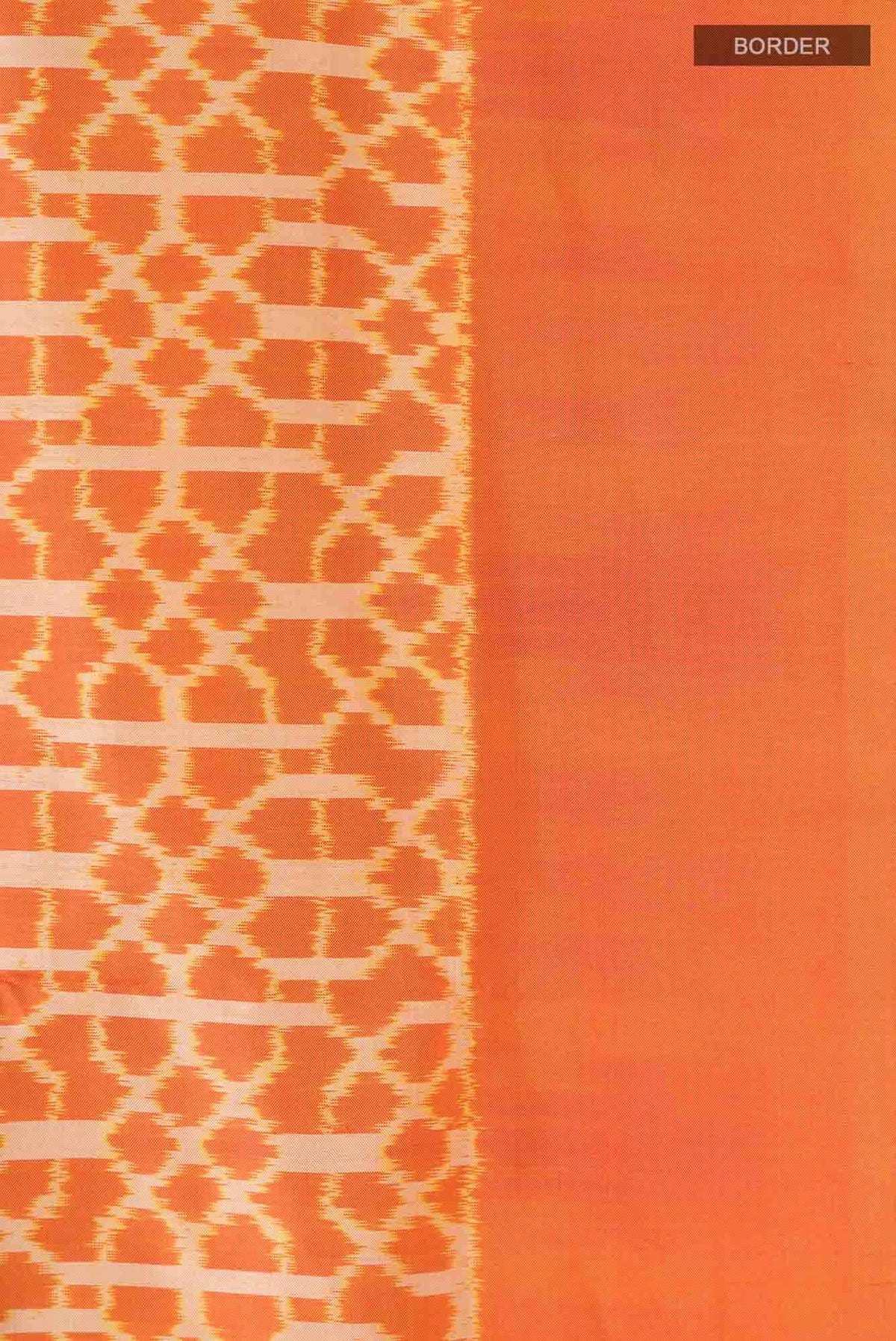 Orange Pochampally Silk Saree