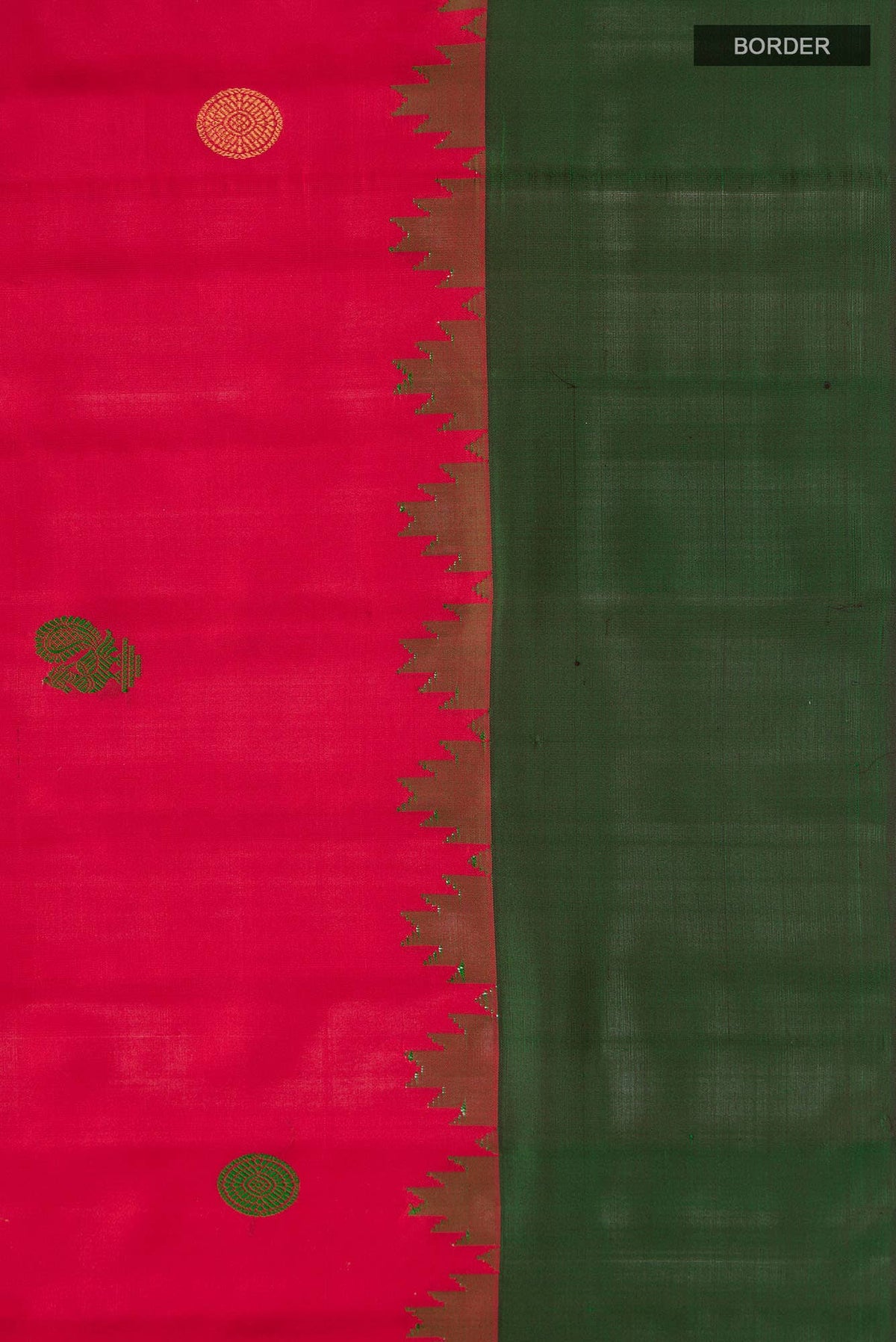Red Gadwal Silk Saree