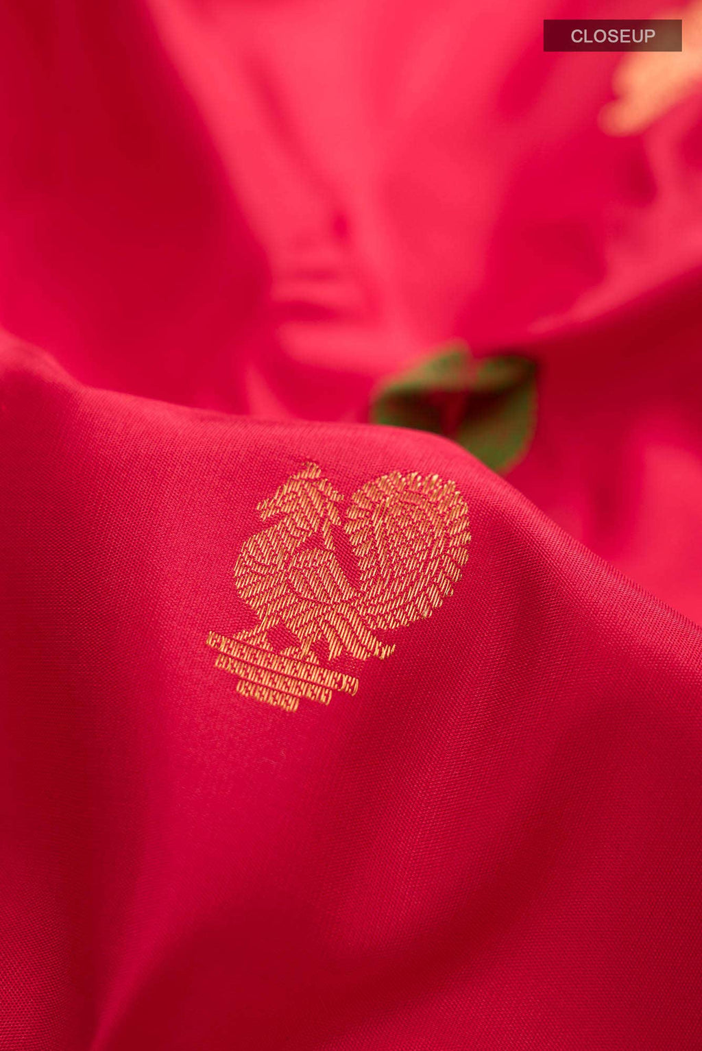 Red Gadwal Silk Saree