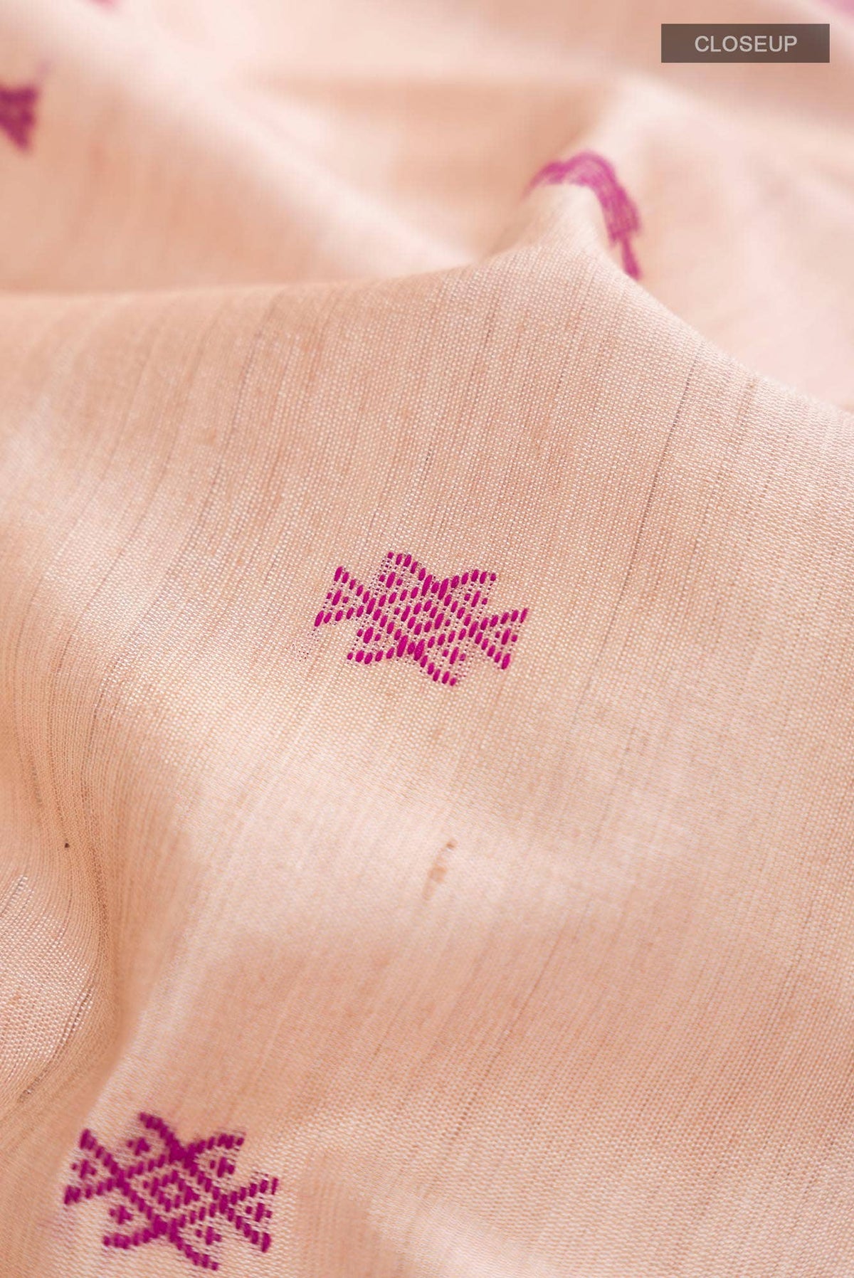 Beige Bhagalpuri Tussar Silk Saree
