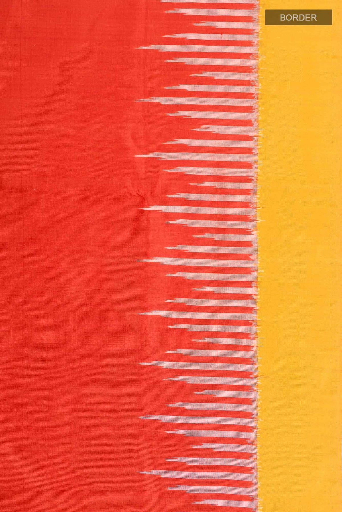Orange Pochampally Silk Saree