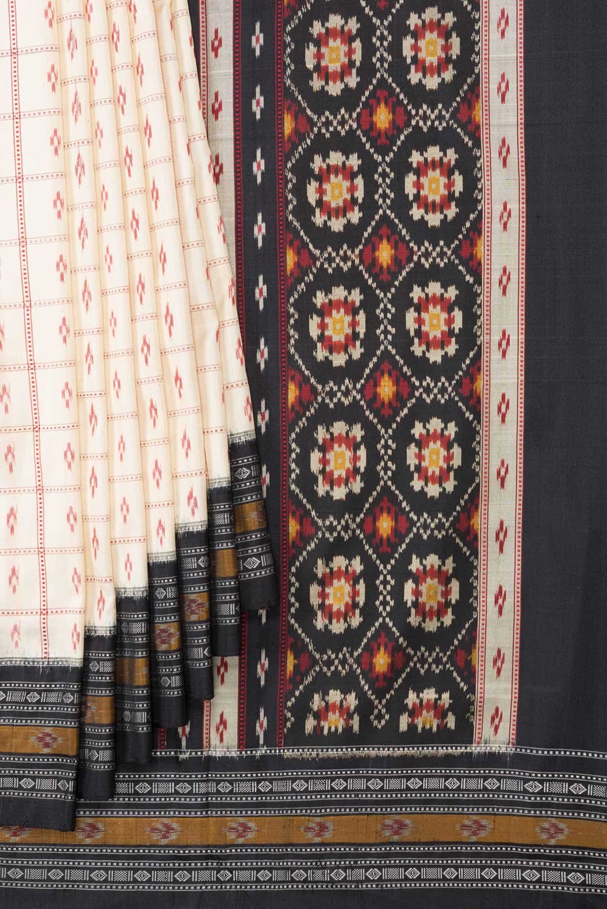 Sandal Dual Tone Double Ikat Saree