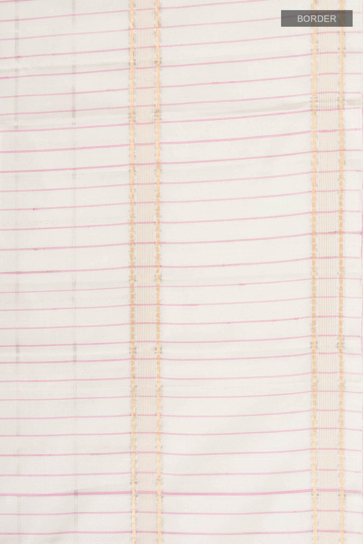 Off White Kanchipuram Silk Saree