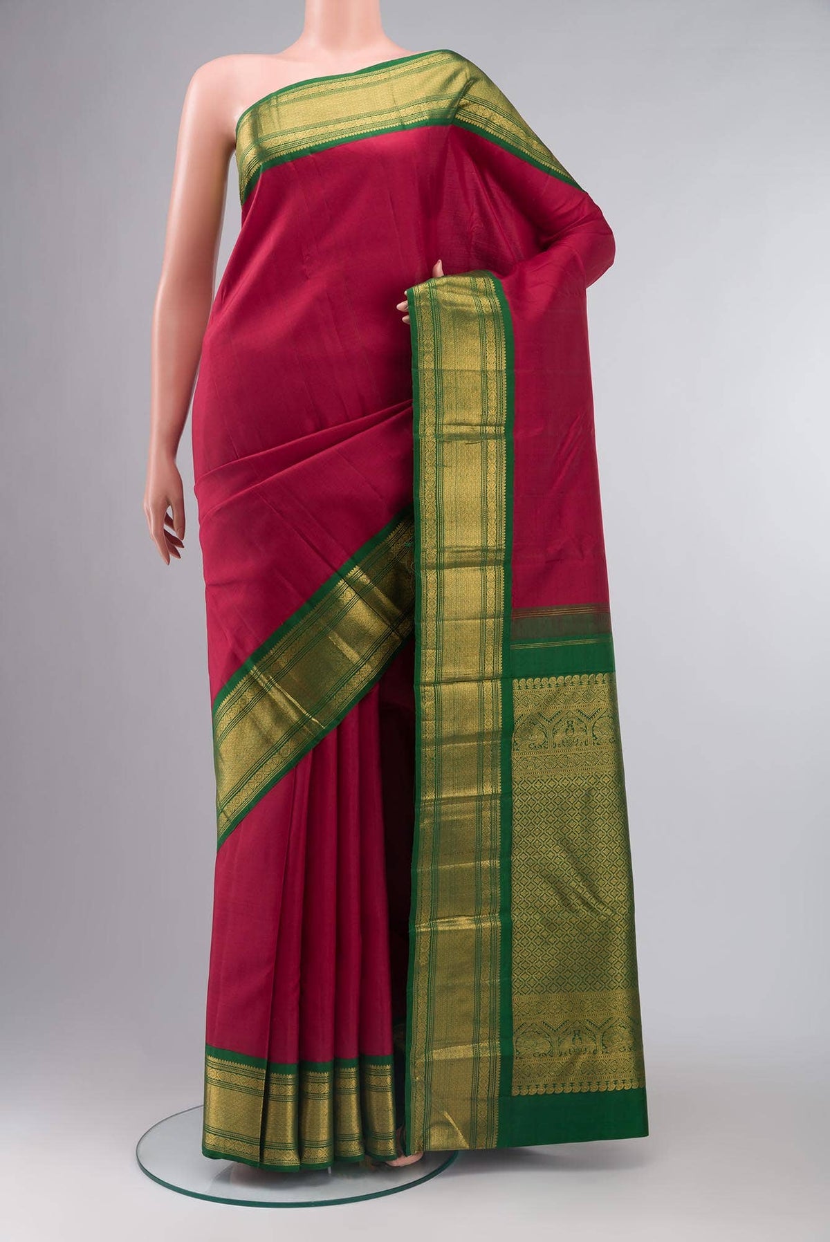 Maroon Kanjivaram Silk Saree