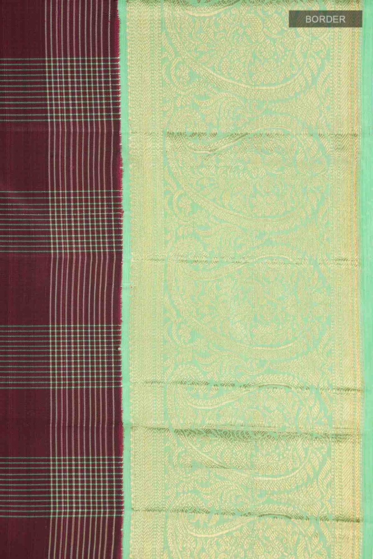 Pure Silk Pure Zari Maroon Kanchipuram Saree