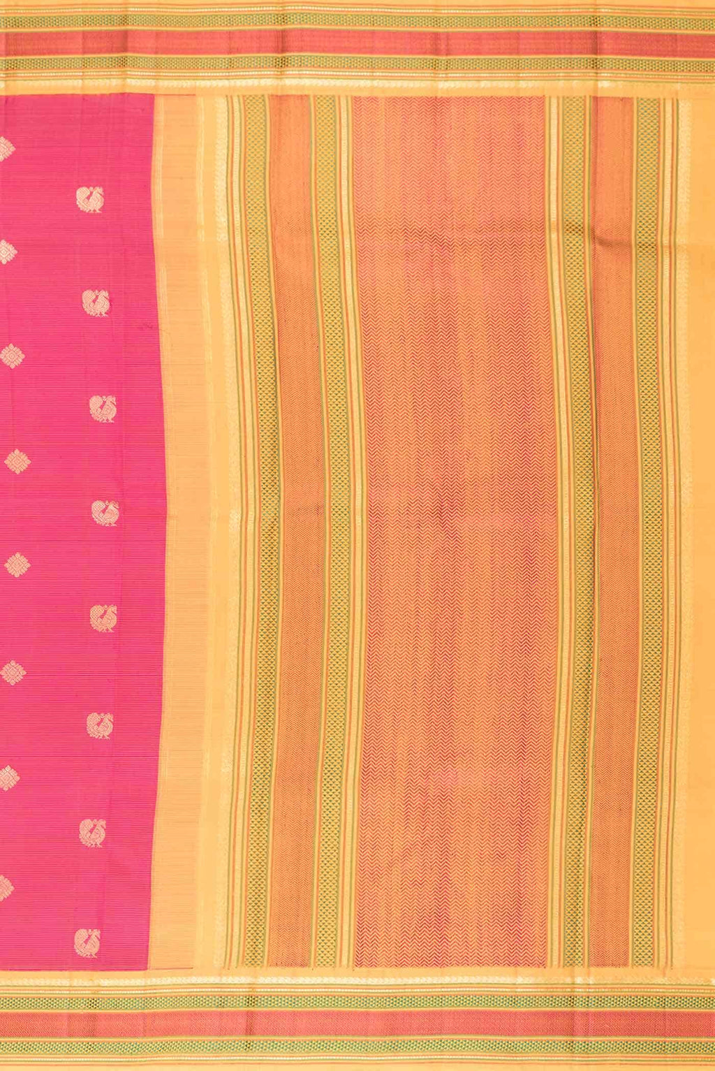Pink Dual Tone Kanchipuram Silk Saree
