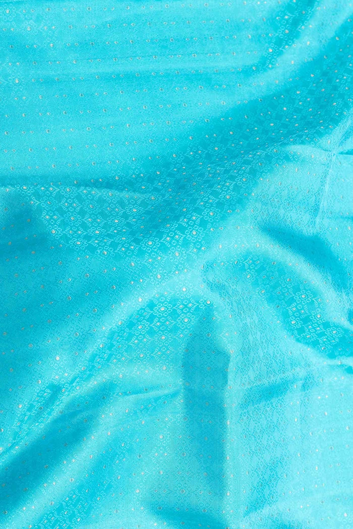 Pure Silk Pure Zari Sky Blue Dual Tone Kanchipuram Saree