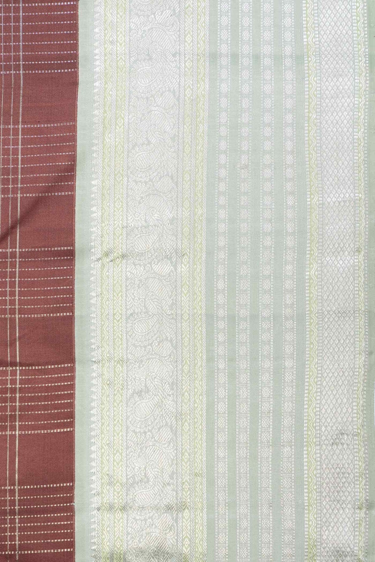 Pure Silk Pure Zari Brown Kanjivaram Saree
