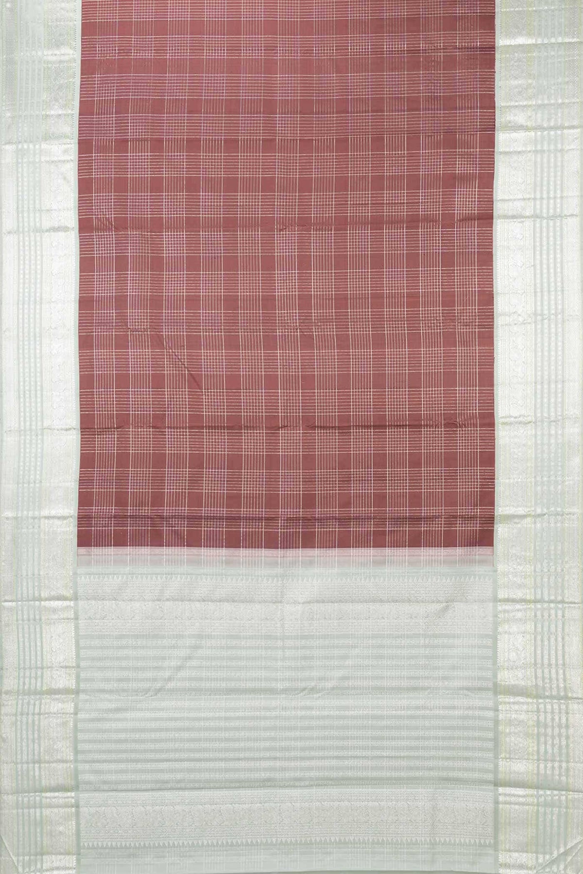 Pure Silk Pure Zari Brown Kanjivaram Saree