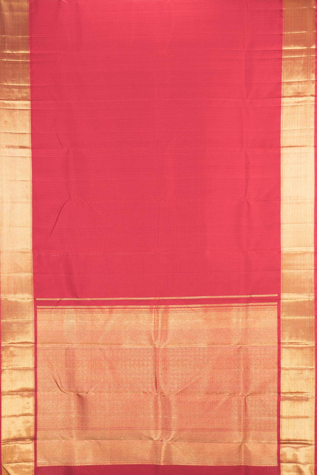 Pure Silk Pure Zari Red Dual Tone Kanjivaram Saree
