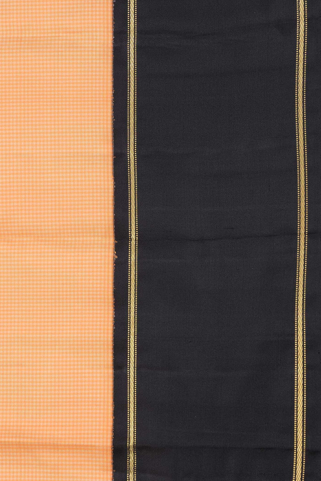 Pure Silk Pure Zari Peach Dual Tone Kanjivaram Saree
